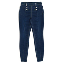 Load image into Gallery viewer, Double Breasted High Waist Skinny Jeans
