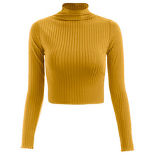 Load image into Gallery viewer, Half Turtleneck Solid Color Long Sleeve Knit T-Shirt
