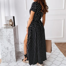 Load image into Gallery viewer, V-neck Polka Dot Print Dress
