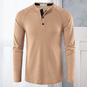 Men's Henley Casual Long Sleeve T-Shirts