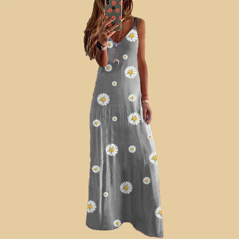 Daisy Print Slip Dress