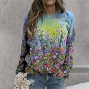 Multicolored Floral Crewneck Sweatshirt