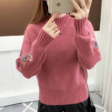 Load image into Gallery viewer, Flower Embroidery Sweater
