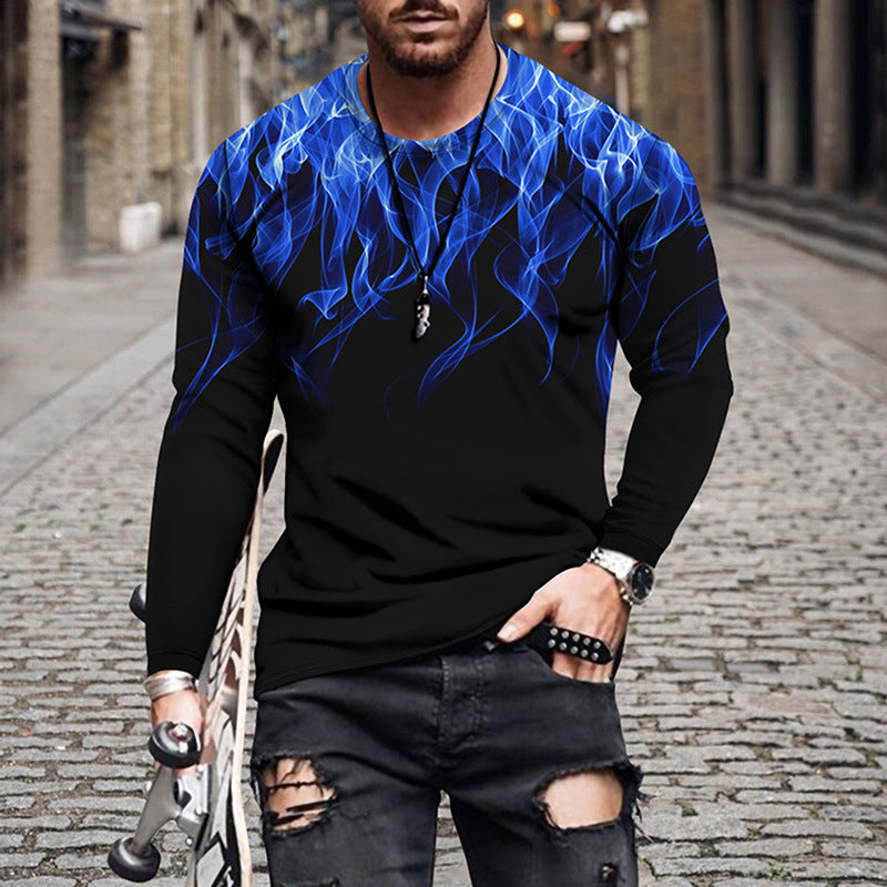 Flame Print Long Sleeve T-Shirt