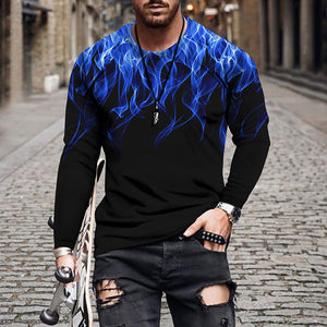 Flame Print Long Sleeve T-Shirt