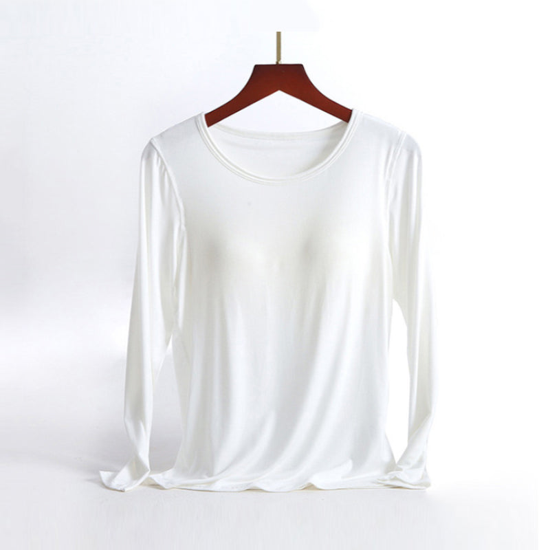 Women's Long Sleeve T-Shirt With Chest Pad