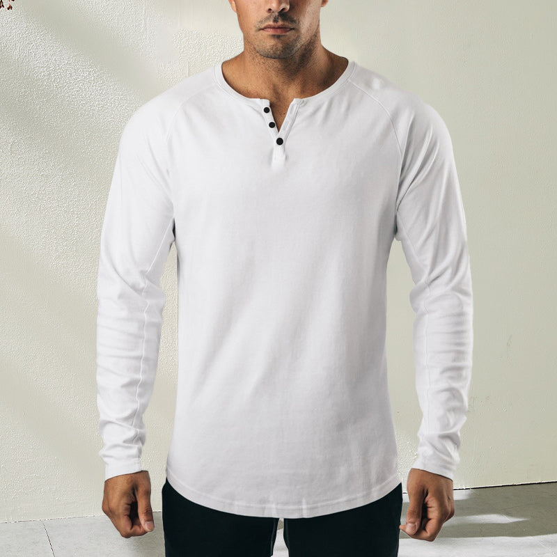 Three Button Basic T-Shirt