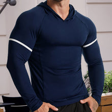 Load image into Gallery viewer, Long Sleeve Workout Hoodie Shirts for Men
