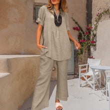 Load image into Gallery viewer, Two-piece Cotton and Linen Pants for Women
