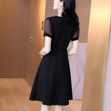 Load image into Gallery viewer, Square Neck Mesh Short Sleeve Dress

