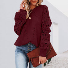 Load image into Gallery viewer, Women&#39;s Solid Color Loose Crew Neck Sweater

