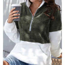 Load image into Gallery viewer, Zip Contrast Plush Jacket
