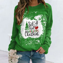 Load image into Gallery viewer, Christmas Motif Print Long-sleeved T-shirt
