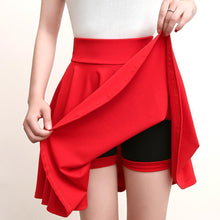 Load image into Gallery viewer, A-line Elastic Waist Pleated Shorts Skirts
