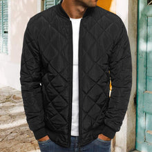 Load image into Gallery viewer, Men&#39;s Bomber Quilted Diamond Padded Jacket
