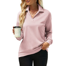 Load image into Gallery viewer, Solid Colour Long Sleeve Loose T-shirt

