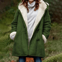 Load image into Gallery viewer, Women&#39;s Suede Lamb Wool Coat
