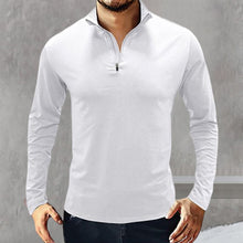 Load image into Gallery viewer, High-neck Long-sleeved Zippered T-shirt
