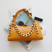 Load image into Gallery viewer, Crocodile Baguette chain Bag
