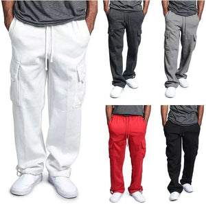 Men's Straight Cargo Pants Trousers