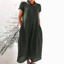 Load image into Gallery viewer, Loose Solid Color Dress( Smaller than normal size,please order at least 1 size up)
