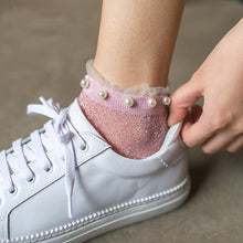 Load image into Gallery viewer, Harajuku Vintage Glitter Silver Women&#39;s socks
