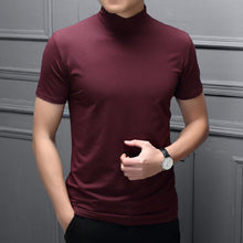 Load image into Gallery viewer, Men&#39;s Slim Fit T-shirt with a Stand-up Collar
