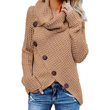 Load image into Gallery viewer, Irregular Ladies High Collar Sweater
