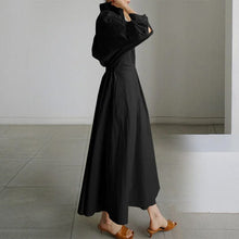 Load image into Gallery viewer, Women&#39;s Solid Pocket Button Lapel Long Sleeve Maxi Shirt Casual Dress
