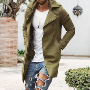 Mens Slim Fit Trench Coat