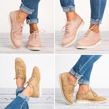 Load image into Gallery viewer, Women&#39;s flat suede casual shoes round toe

