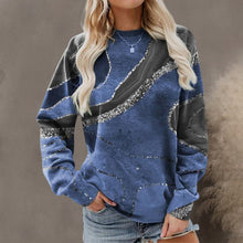 Load image into Gallery viewer, Geometric Loose Print Long Sleeve Crew Neck Sweatshirt
