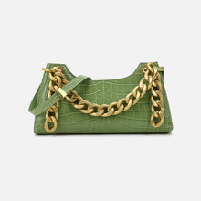 Load image into Gallery viewer, Crocodile Baguette chain Bag
