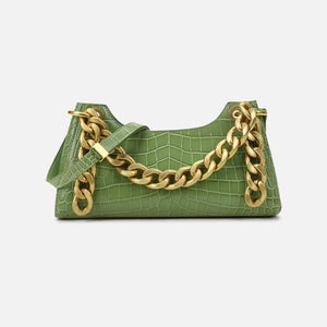 Crocodile Baguette chain Bag