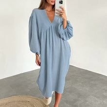Load image into Gallery viewer, Women&#39;s Cotton Linen Dress
