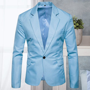 Solid Color Single Breasted One Button Suit