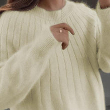 Load image into Gallery viewer, Cashmere Solid Color Fluffy Knitting Sweater
