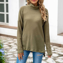 Load image into Gallery viewer, Turtleneck Loose Irregular Knitted Sweater
