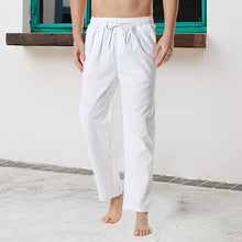 Load image into Gallery viewer, Men’s Cotton Linen Drawstring Pants
