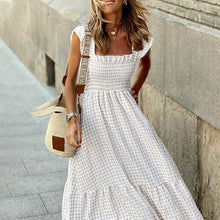 Load image into Gallery viewer, Singing Solo Multi Plaid Smocked Bust Maxi Dress
