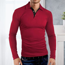 Load image into Gallery viewer, Long Sleeve Lapel Polo T-shirt
