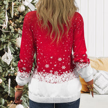 Load image into Gallery viewer, Christmas Print Raglan Sleeve Sweatshirt

