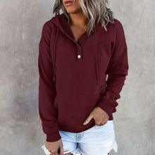 Load image into Gallery viewer, Long Sleeve Loose Casual Hooded Drawstring Pocket Sweatshirt
