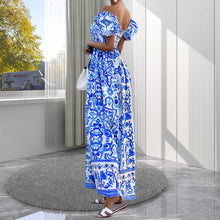 Load image into Gallery viewer, Off Neck Bohemian Dress

