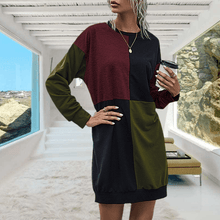 Load image into Gallery viewer, Contrast Sweater Dress
