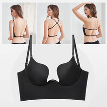 Load image into Gallery viewer, Deep U Plunge Push Up Backless Bra
