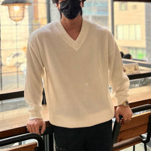 Load image into Gallery viewer, V-neck Pit Strip Knitwear
