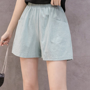 Women's Casual Summer Cotton Linen Shorts