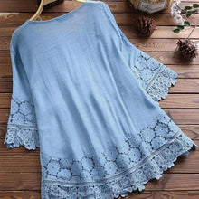Load image into Gallery viewer, Fashion Lace Patchwork Bow Blouses for Women
