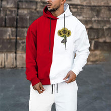 Load image into Gallery viewer, Hooded Panelled Printed Sweatshirt
